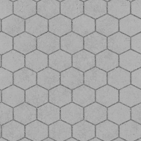 Textures   -   ARCHITECTURE   -   PAVING OUTDOOR   -   Hexagonal  - Dirty stone paving outdoor hexagonal texture seamless 06033 - Displacement