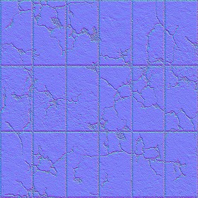 Textures   -   ARCHITECTURE   -   PAVING OUTDOOR   -   Concrete   -   Blocks damaged  - Concrete paving outdoor damaged texture seamless 05533 - Normal