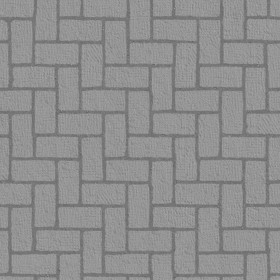 Textures   -   ARCHITECTURE   -   PAVING OUTDOOR   -   Concrete   -   Herringbone  - Concrete paving herringbone outdoor texture seamless 05844 - Displacement