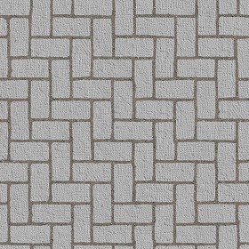 Textures   -   ARCHITECTURE   -   PAVING OUTDOOR   -   Concrete   -  Herringbone - Concrete paving herringbone outdoor texture seamless 05844
