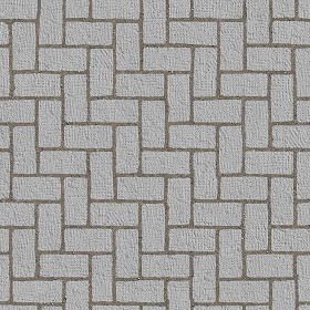 Textures   -   ARCHITECTURE   -   PAVING OUTDOOR   -   Concrete   -   Herringbone  - Concrete paving herringbone outdoor texture seamless 05844 (seamless)