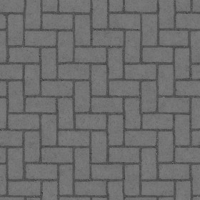Textures   -   ARCHITECTURE   -   PAVING OUTDOOR   -   Concrete   -   Herringbone  - Concrete paving herringbone outdoor texture seamless 05845 - Displacement