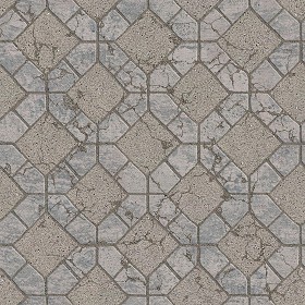 Textures   -   ARCHITECTURE   -   PAVING OUTDOOR   -   Concrete   -  Blocks damaged - Concrete paving outdoor damaged texture seamless 05535