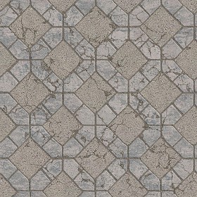 Textures   -   ARCHITECTURE   -   PAVING OUTDOOR   -   Concrete   -   Blocks damaged  - Concrete paving outdoor damaged texture seamless 05535 (seamless)