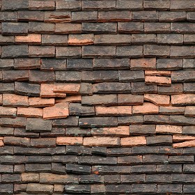 Textures   -   ARCHITECTURE   -   ROOFINGS   -   Slate roofs  - Damaged slate roofing texture seamless 03950 (seamless)