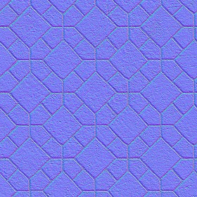 Textures   -   ARCHITECTURE   -   PAVING OUTDOOR   -   Concrete   -   Blocks damaged  - Concrete paving outdoor damaged texture seamless 05536 - Normal