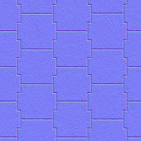 Textures   -   ARCHITECTURE   -   PAVING OUTDOOR   -   Concrete   -   Blocks mixed  - Paving concrete mixed size texture seamless 05617 - Normal
