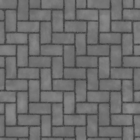 Textures   -   ARCHITECTURE   -   PAVING OUTDOOR   -   Concrete   -   Herringbone  - Concrete paving herringbone outdoor texture seamless 05847 - Displacement
