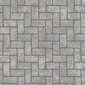 Textures   -   ARCHITECTURE   -   PAVING OUTDOOR   -   Concrete   -  Herringbone - Concrete paving herringbone outdoor texture seamless 05847