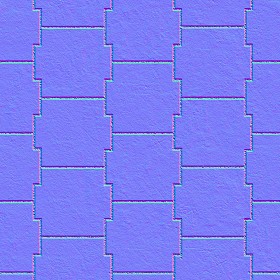 Textures   -   ARCHITECTURE   -   PAVING OUTDOOR   -   Concrete   -   Blocks mixed  - Paving concrete mixed size texture seamless 05618 - Normal