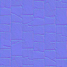 Textures   -   ARCHITECTURE   -   PAVING OUTDOOR   -   Concrete   -   Blocks damaged  - Concrete paving outdoor damaged texture seamless 05538 - Normal