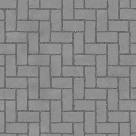 Textures   -   ARCHITECTURE   -   PAVING OUTDOOR   -   Concrete   -   Herringbone  - Concrete paving herringbone outdoor texture seamless 05848 - Displacement