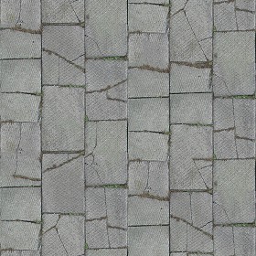 Textures   -   ARCHITECTURE   -   PAVING OUTDOOR   -   Concrete   -  Blocks damaged - Concrete paving outdoor damaged texture seamless 05538