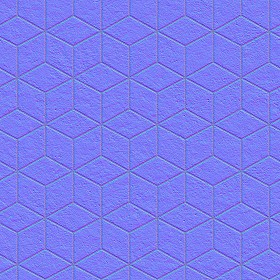 Textures   -   ARCHITECTURE   -   PAVING OUTDOOR   -   Hexagonal  - Concrete paving hexagon PBR texture seamless 21841 - Normal