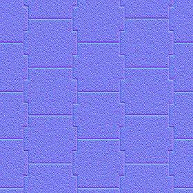 Textures   -   ARCHITECTURE   -   PAVING OUTDOOR   -   Concrete   -   Blocks mixed  - Paving concrete mixed size texture seamless 05620 - Normal
