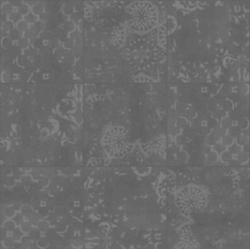 Textures   -   ARCHITECTURE   -   TILES INTERIOR   -   Ornate tiles   -   Patchwork  - Ceramic patchwork tile texture seamless 21242 - Displacement