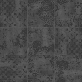 Textures   -   ARCHITECTURE   -   TILES INTERIOR   -   Ornate tiles   -   Patchwork  - Ceramic patchwork tile texture seamless 21242 - Specular