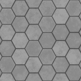 Textures   -   ARCHITECTURE   -   PAVING OUTDOOR   -   Hexagonal  - Concrete paving hexagon PBR texture seamless 21842 - Displacement