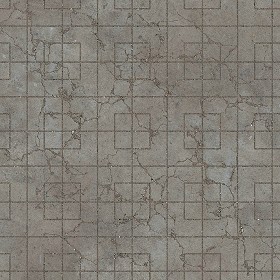 Textures   -   ARCHITECTURE   -   PAVING OUTDOOR   -   Concrete   -   Blocks damaged  - Concrete paving outdoor damaged texture seamless 05540 (seamless)