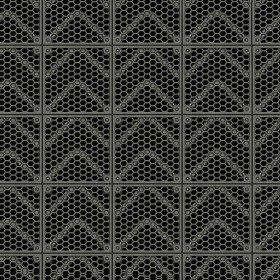 Textures   -   MATERIALS   -   METALS   -   Perforated  - Iron industrial perforate metal texture seamless 10532 - Specular