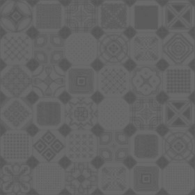 Textures   -   ARCHITECTURE   -   TILES INTERIOR   -   Ornate tiles   -   Patchwork  - Ceramic patchwork tile texture seamless 21252 - Displacement