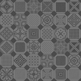 Textures   -   ARCHITECTURE   -   TILES INTERIOR   -   Ornate tiles   -   Patchwork  - Ceramic patchwork tile texture seamless 21252 - Specular