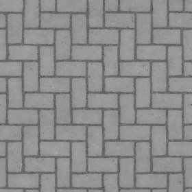 Textures   -   ARCHITECTURE   -   PAVING OUTDOOR   -   Concrete   -   Herringbone  - Concrete paving herringbone outdoor texture seamless 05851 - Displacement