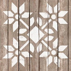 Textures   -   ARCHITECTURE   -   WOOD FLOORS   -  Decorated - Parquet decorated stencil texture seamless 04686