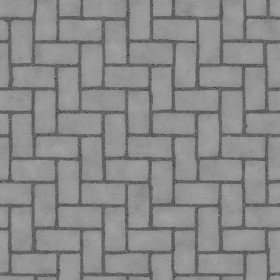 Textures   -   ARCHITECTURE   -   PAVING OUTDOOR   -   Concrete   -   Herringbone  - Concrete paving herringbone outdoor texture seamless 05852 - Displacement