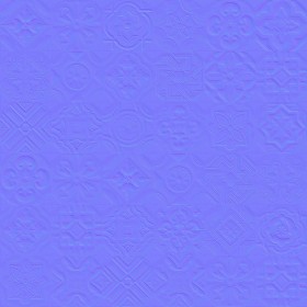 Textures   -   ARCHITECTURE   -   TILES INTERIOR   -   Ornate tiles   -   Patchwork  - Ceramic patchwork tile texture seamless 21254 - Normal