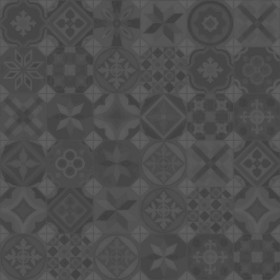 Textures   -   ARCHITECTURE   -   TILES INTERIOR   -   Ornate tiles   -   Patchwork  - Ceramic patchwork tile texture seamless 21255 - Displacement