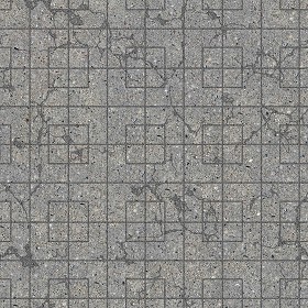 Textures   -   ARCHITECTURE   -   PAVING OUTDOOR   -   Concrete   -   Blocks damaged  - Concrete paving outdoor damaged texture seamless 05544 (seamless)