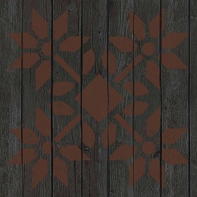 Textures   -   ARCHITECTURE   -   WOOD FLOORS   -  Decorated - Parquet decorated stencil texture seamless 04689