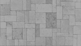Textures   -   ARCHITECTURE   -   PAVING OUTDOOR   -   Pavers stone   -   Blocks mixed  - Pavers stone mixed size texture seamless 06151 - Displacement