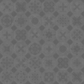 Textures   -   ARCHITECTURE   -   TILES INTERIOR   -   Ornate tiles   -   Patchwork  - Ceramic patchwork tile texture seamless 21256 - Displacement