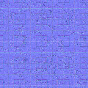 Textures   -   ARCHITECTURE   -   PAVING OUTDOOR   -   Concrete   -   Blocks damaged  - Concrete paving outdoor damaged texture seamless 05545 - Normal