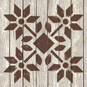 Textures   -   ARCHITECTURE   -   WOOD FLOORS   -  Decorated - Parquet decorated stencil texture seamless 04690