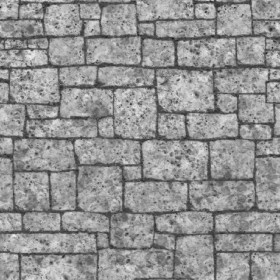Textures   -   ARCHITECTURE   -   STONES WALLS   -   Stone blocks  - Wall stone with regular blocks texture seamless 08358 - Displacement