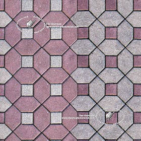 Textures   -   ARCHITECTURE   -   PAVING OUTDOOR   -   Concrete   -  Blocks mixed - Concrete paving outdoor texture seamless 20499