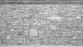 Textures   -   ARCHITECTURE   -   BRICKS   -   Special Bricks  - Italy brick wall and stones texture seamless 18797 - Displacement