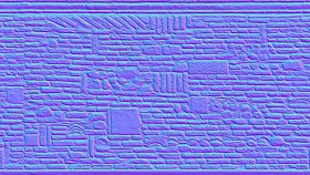 Textures   -   ARCHITECTURE   -   BRICKS   -   Special Bricks  - Italy brick wall and stones texture seamless 18797 - Normal