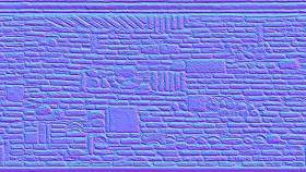 Textures   -   ARCHITECTURE   -   BRICKS   -   Special Bricks  - Italy brick wall and stones texture seamless 18797 - Normal