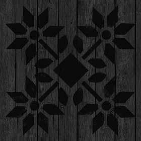 Textures   -   ARCHITECTURE   -   WOOD FLOORS   -   Decorated  - Parquet decorated stencil texture seamless 04691 - Specular