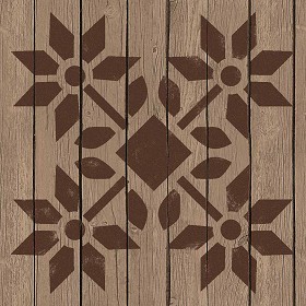 Textures   -   ARCHITECTURE   -   WOOD FLOORS   -   Decorated  - Parquet decorated stencil texture seamless 04691 (seamless)