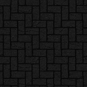 Textures   -   ARCHITECTURE   -   PAVING OUTDOOR   -   Concrete   -   Herringbone  - Concrete paving herringbone outdoor texture seamless 05857 - Specular
