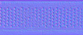 Textures   -   ARCHITECTURE   -   BRICKS   -   Special Bricks  - Fence briks wall texture horizontal seamless 19270 - Normal