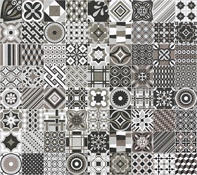 Textures   -   ARCHITECTURE   -   TILES INTERIOR   -   Ornate tiles   -   Patchwork  - Gres patchwork tiles PBR texture seamless 21926 (seamless)