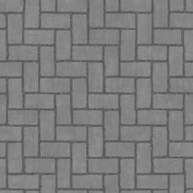 Textures   -   ARCHITECTURE   -   PAVING OUTDOOR   -   Concrete   -   Herringbone  - Concrete paving herringbone outdoor texture seamless 05858 - Displacement