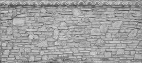 Textures   -   ARCHITECTURE   -   BRICKS   -   Special Bricks  - Italy brick wall and stones texture horizontal seamless 19271 - Displacement