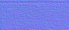 Textures   -   ARCHITECTURE   -   BRICKS   -   Special Bricks  - Italy brick wall and stones texture horizontal seamless 19271 - Normal